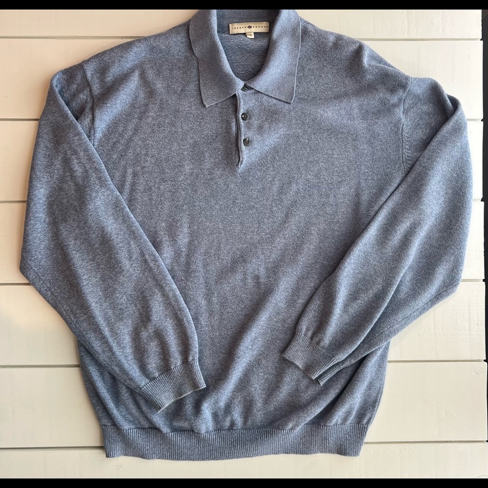 Joseph Abboud Blue Collared Sweater